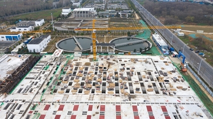 廬陽經(jīng)開區(qū)蔡田鋪污水處理廠三期項(xiàng)目今日復(fù)工